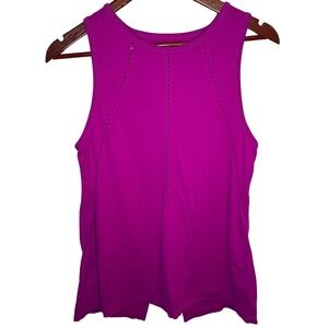 Athleta Magenta Purple Laser Cut Split Back Active Tank Top S S/211277162